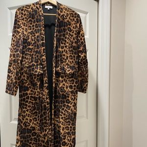 Animal Print Long Coat 🧥 🐆 Vintage US Size S/2